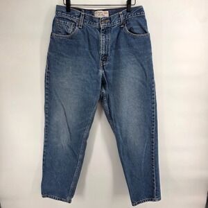 Levi Strauss Signature Womens 12 Short Relaxed Fit Medium Wash Denim mom Jeans